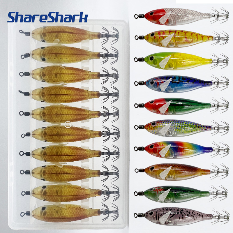 Furniture Hardware Jig - ShareShark 10 Stück/Box 8cm/5,7g Garnelen-Angelköder Leuchtender