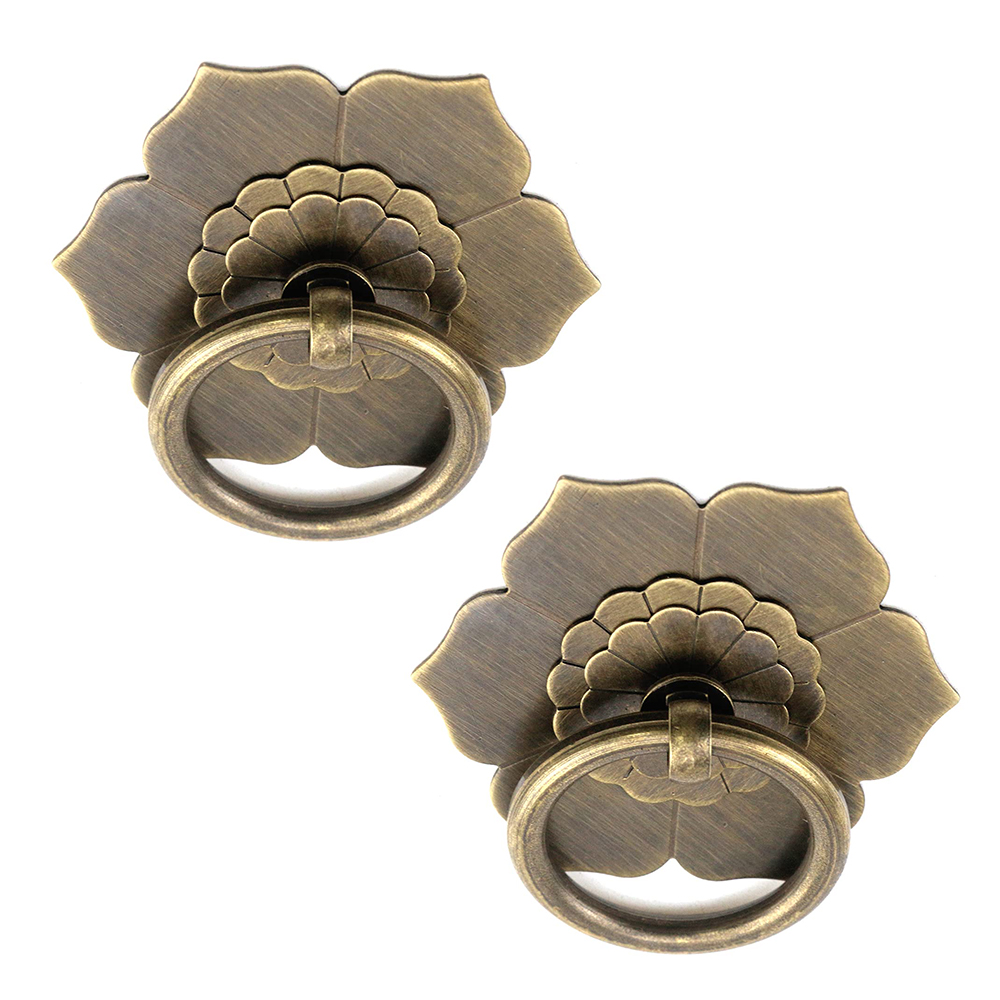 Aufhänger Ring Floral Messing  – Furniture Hardware Drop Pulls Bewertung und Preis
